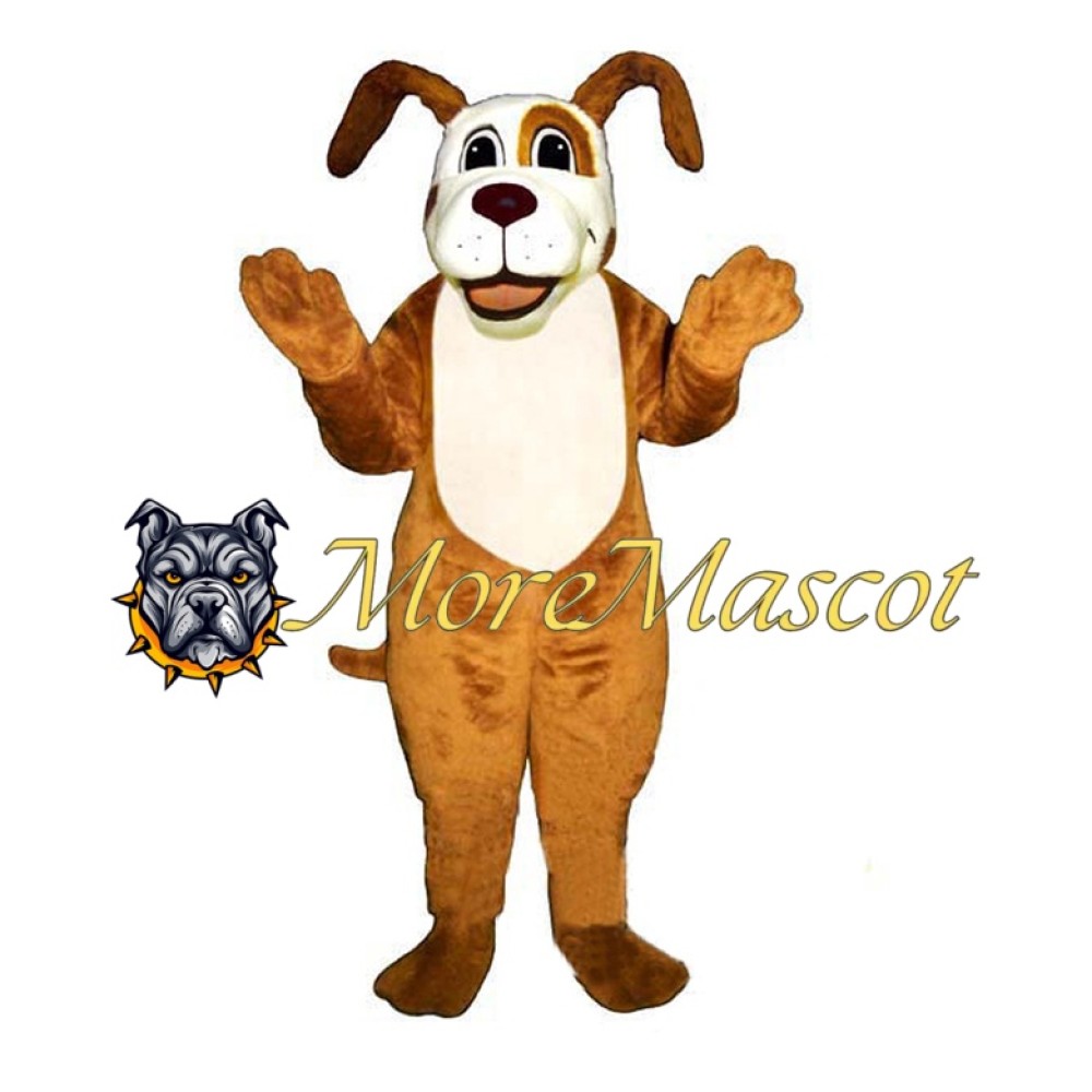 Brown and White Dog Mascot Costume