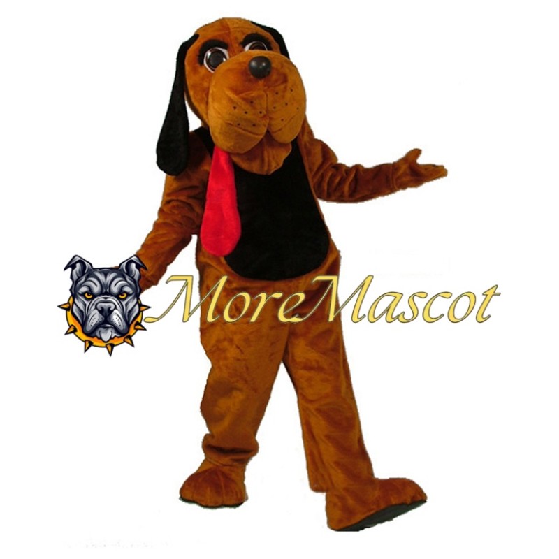 Friendly Brown Dog Mascot Costume