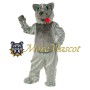 Plush Gray Dog Mascot Costume