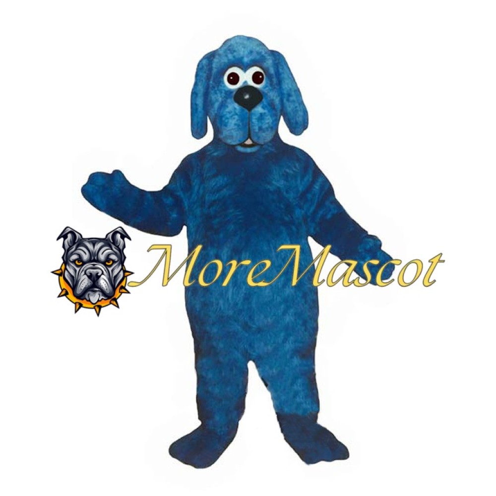 Soft Blue Dog Mascot Costume