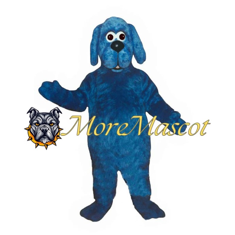 Soft Blue Dog Mascot Costume