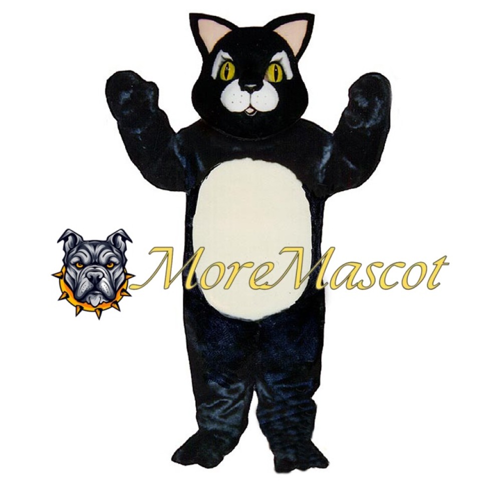 Black and White Cat Mascot Costume