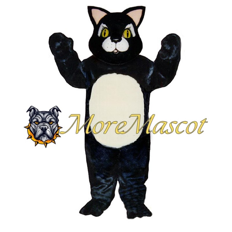 Black and White Cat Mascot Costume