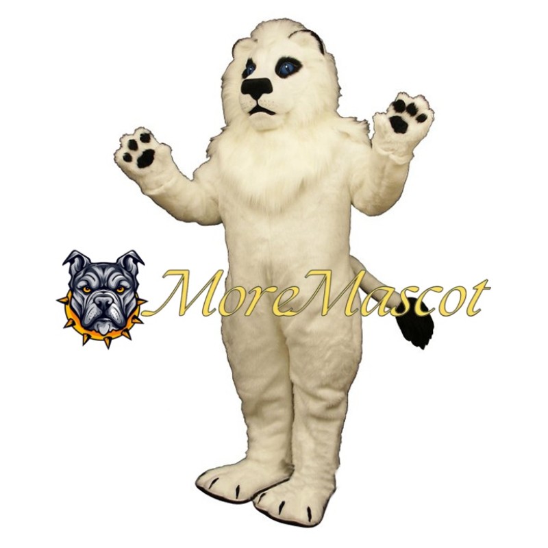 White Lion Adult Mascot Costume