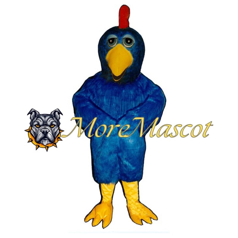 Blue Chicken Mascot Costume