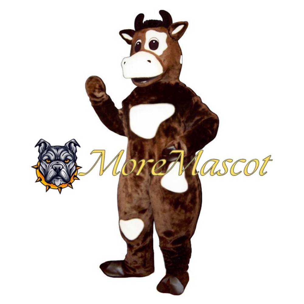 Brown Cow Mascot Costume