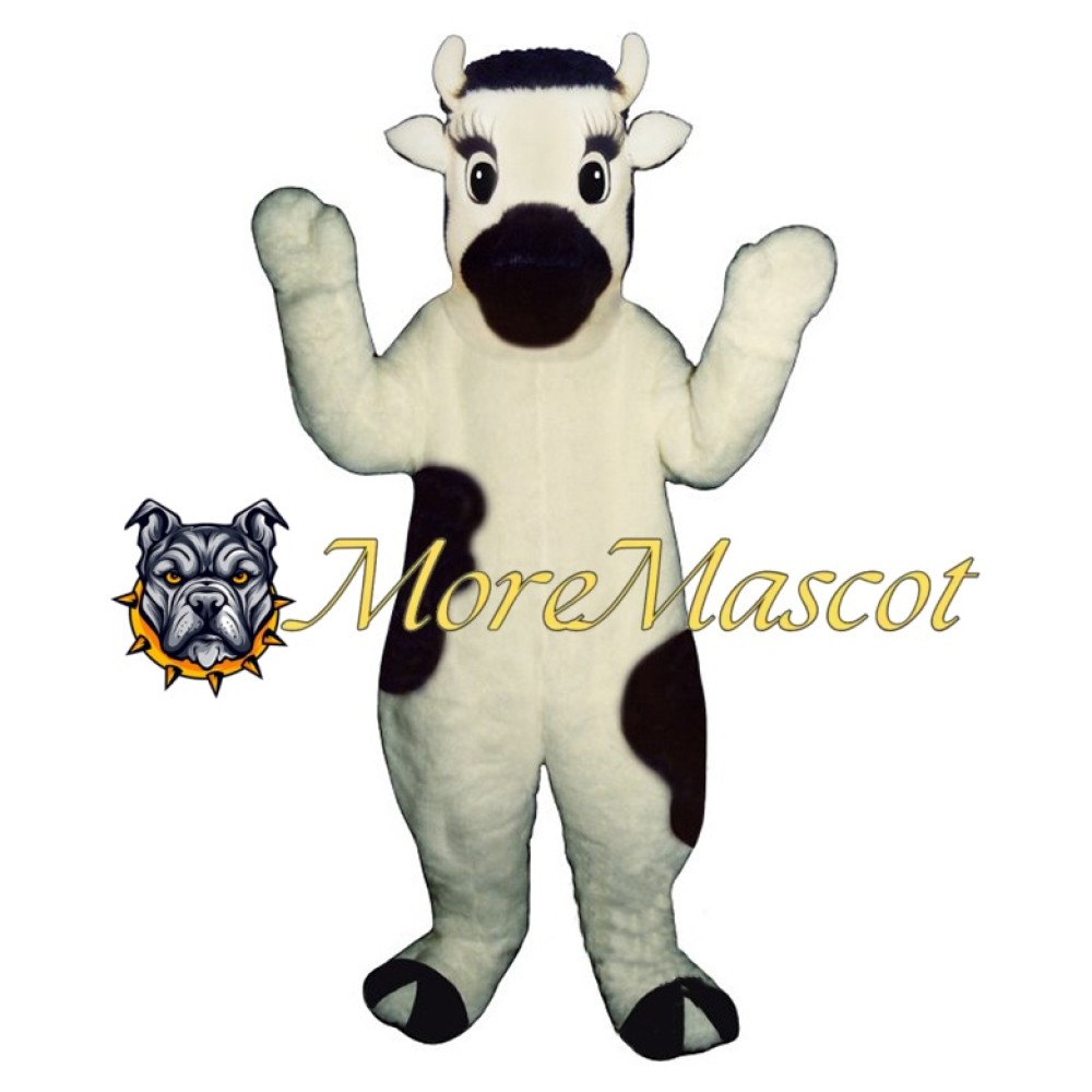 White Cow Mascot Costume