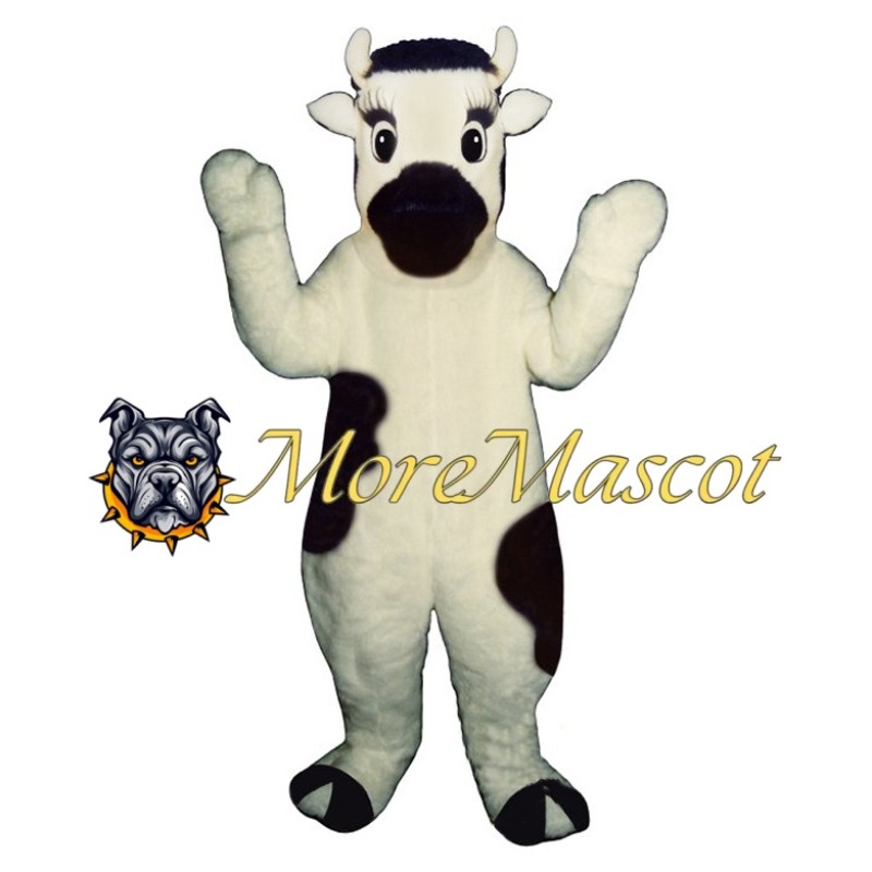White Cow Mascot Costume