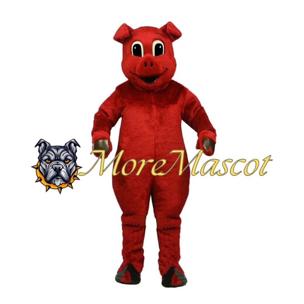 Red Pig Mascot Costume