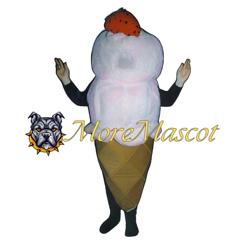Strawberry Ice-cream Cone Mascot Costume