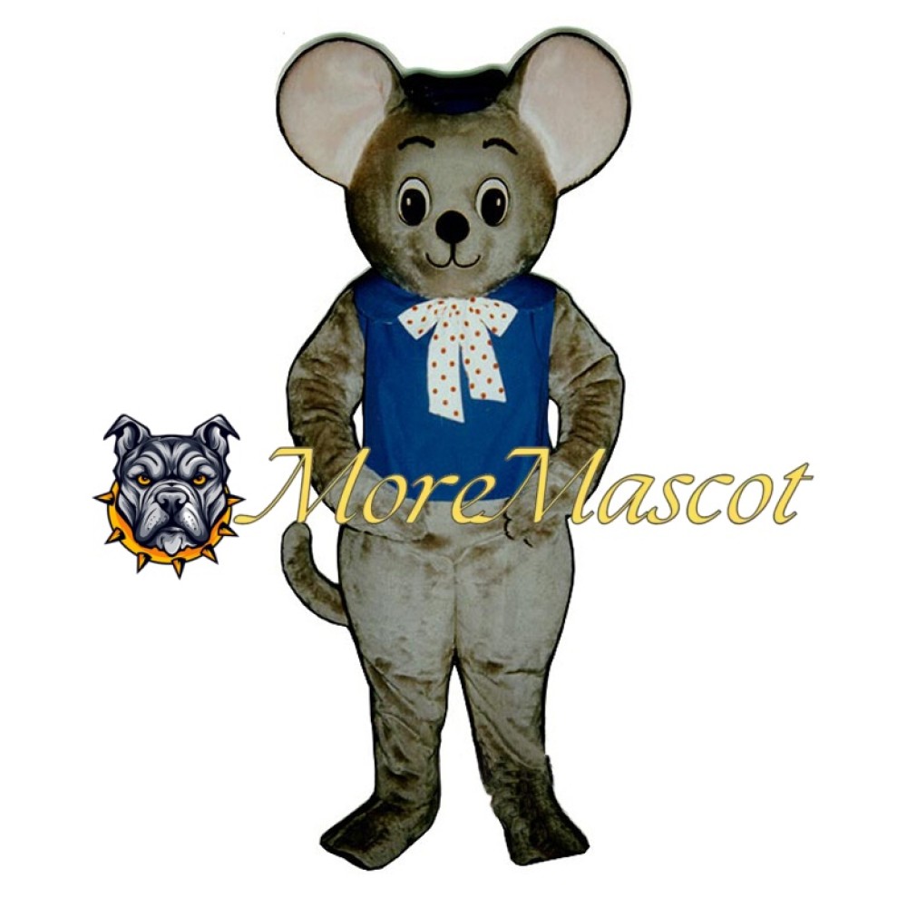 Blue Vest Mouse Mascot Costume
