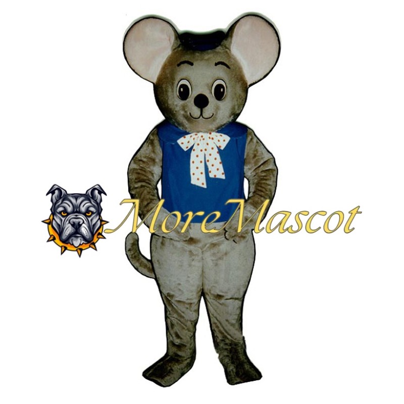 Blue Vest Mouse Mascot Costume