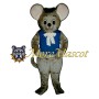 Blue Vest Mouse Mascot Costume
