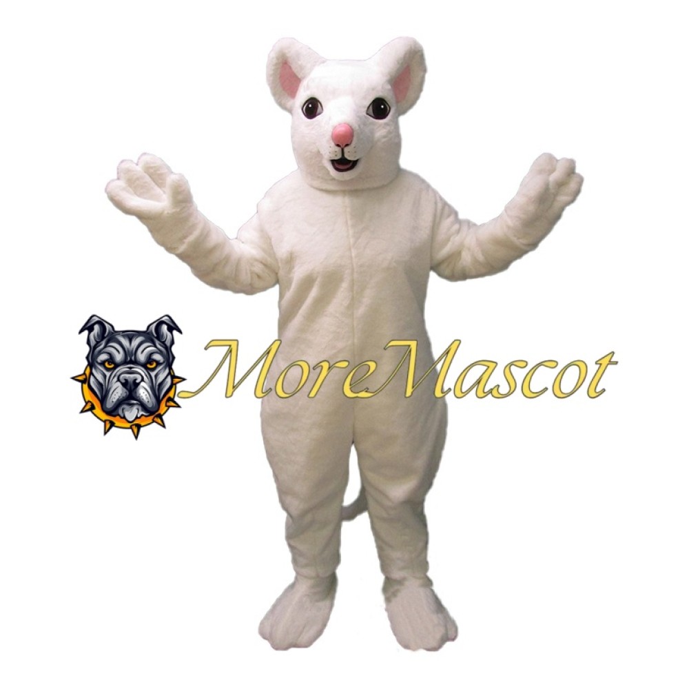 White Mouse Mascot Costume