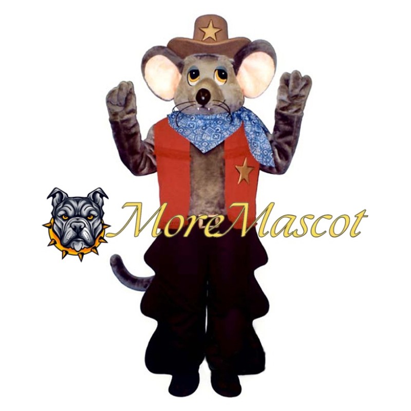 Cowboy Mouse Mascot Costume