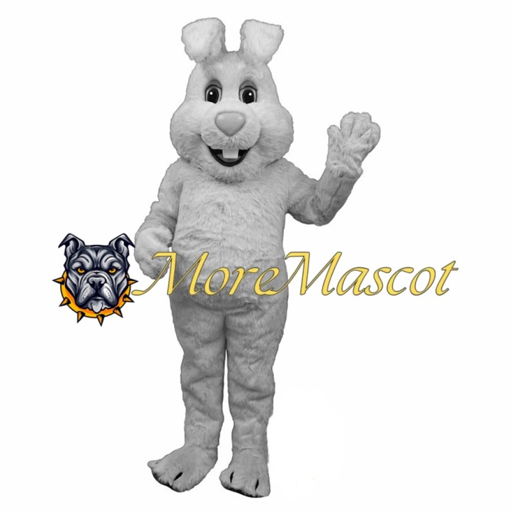 Smile White Bunny Mascot Costume