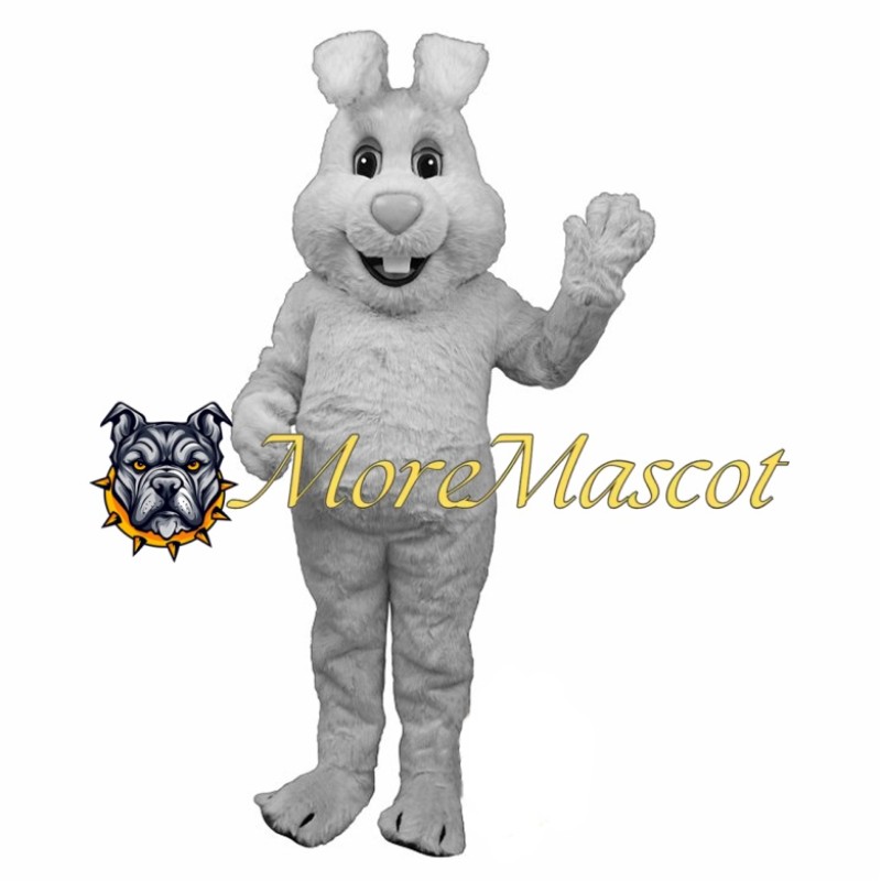 Smile White Bunny Mascot Costume