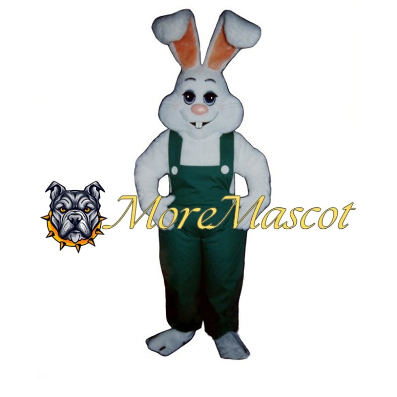 Happy White Bunny Mascot Costume