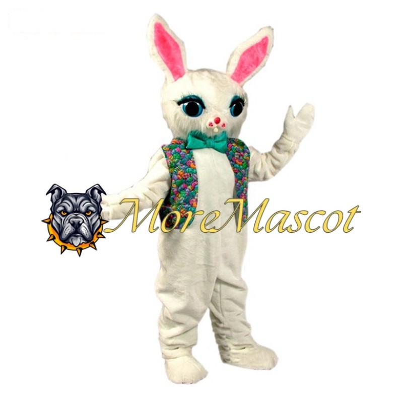Green Vest Rabbit Mascot Costume