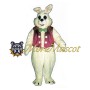 Purple Vest Bunny Mascot Costume