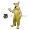 Yellow Overalls Rabbit Mascot Costume