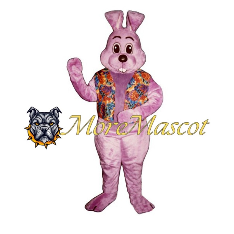 Pink Rabbit Adult Mascot Costume