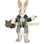 Green Coat Bunny Mascot Costume