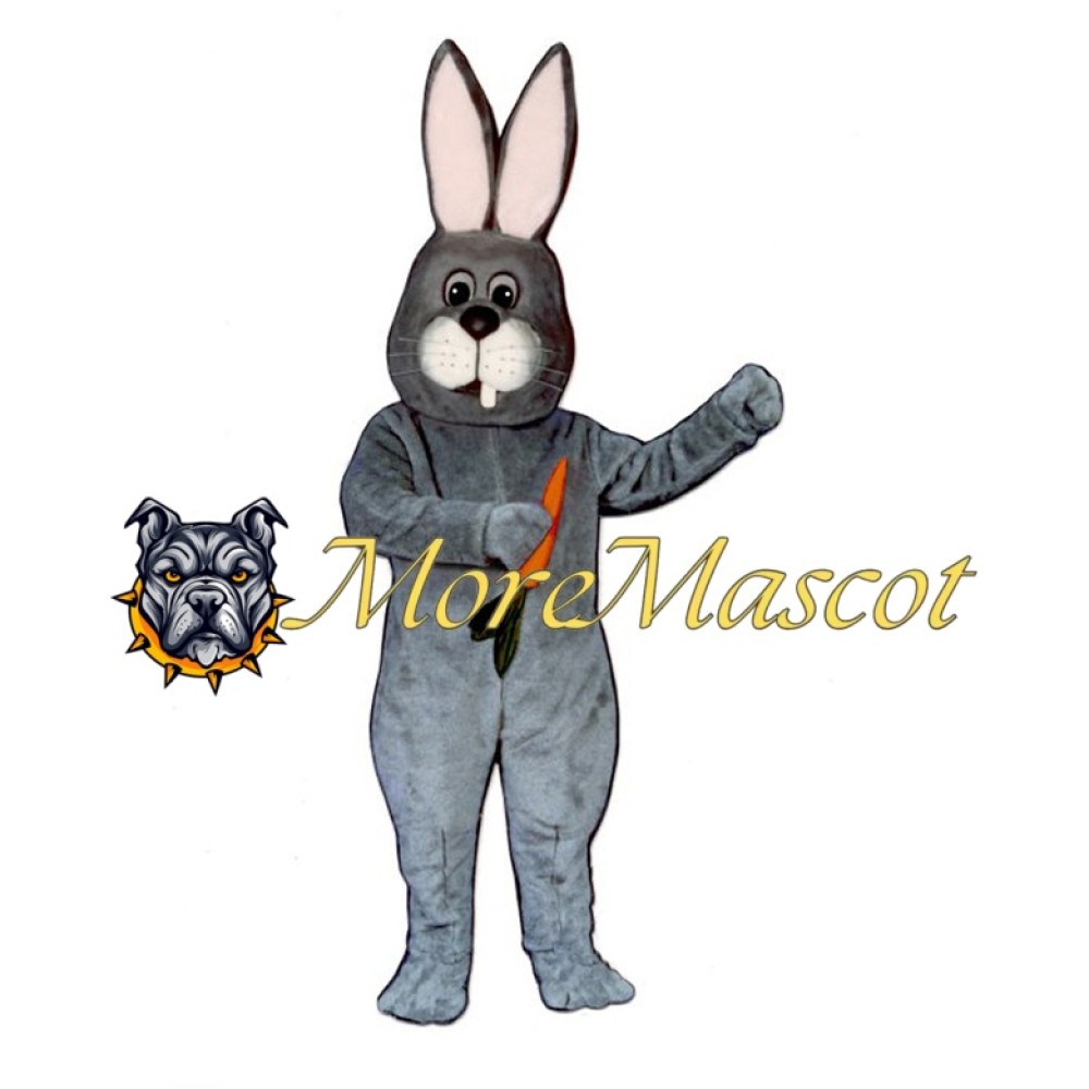 Easter Grey Bunny Mascot Costume