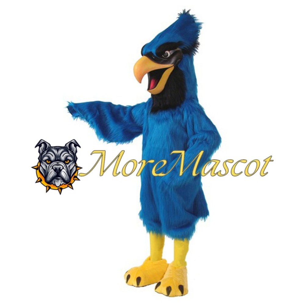 Superb Blue Hawk Mascot Costume