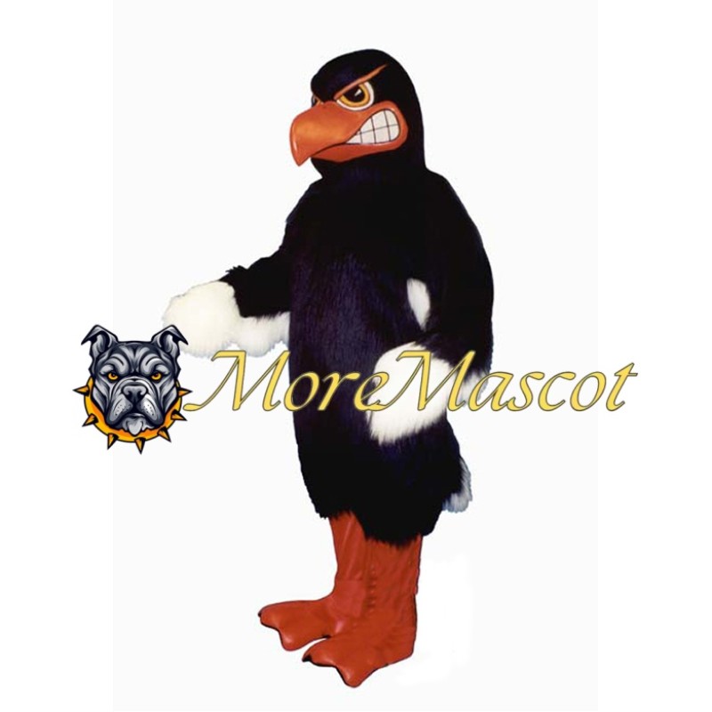 Plush Black Eagle Mascot Costume