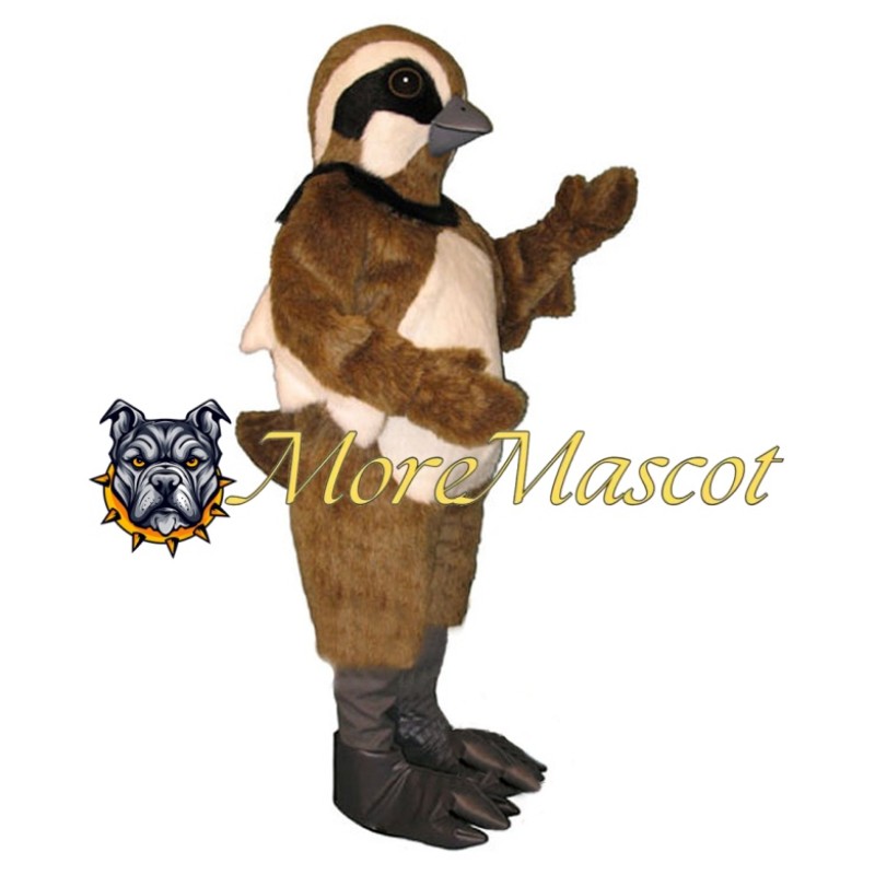 Brown and White Bird Mascot Costume