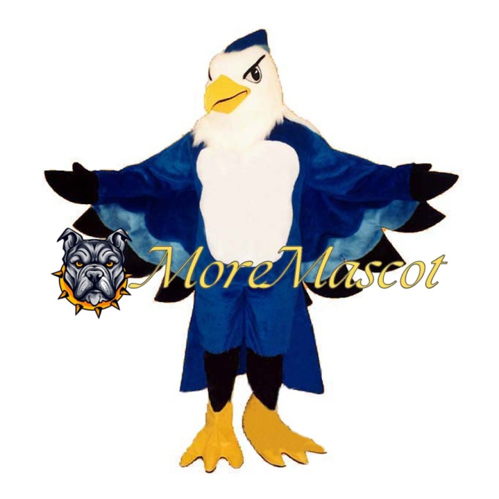 Soft Blue Eagle Mascot Costume