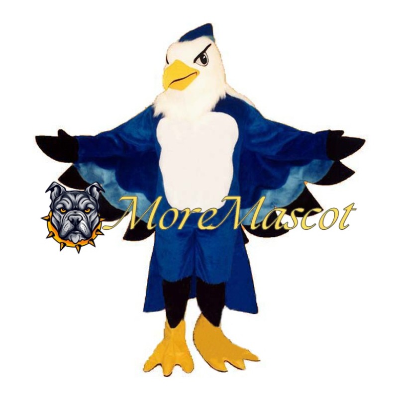 Soft Blue Eagle Mascot Costume