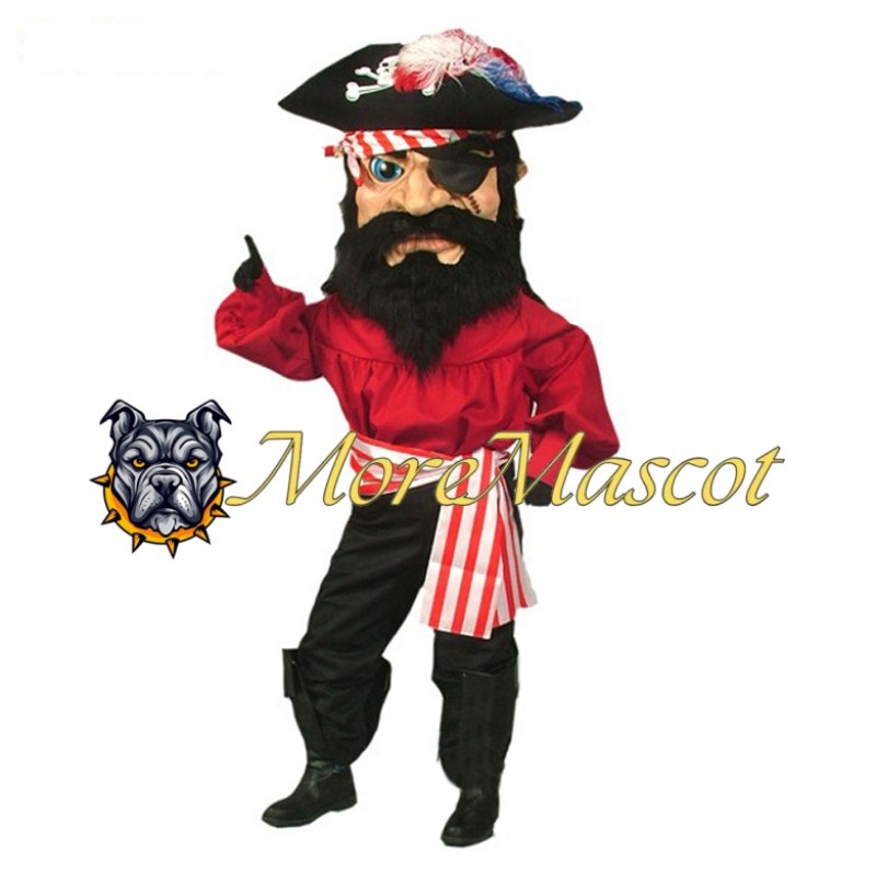 One Eyed Pirate Mascot Costume