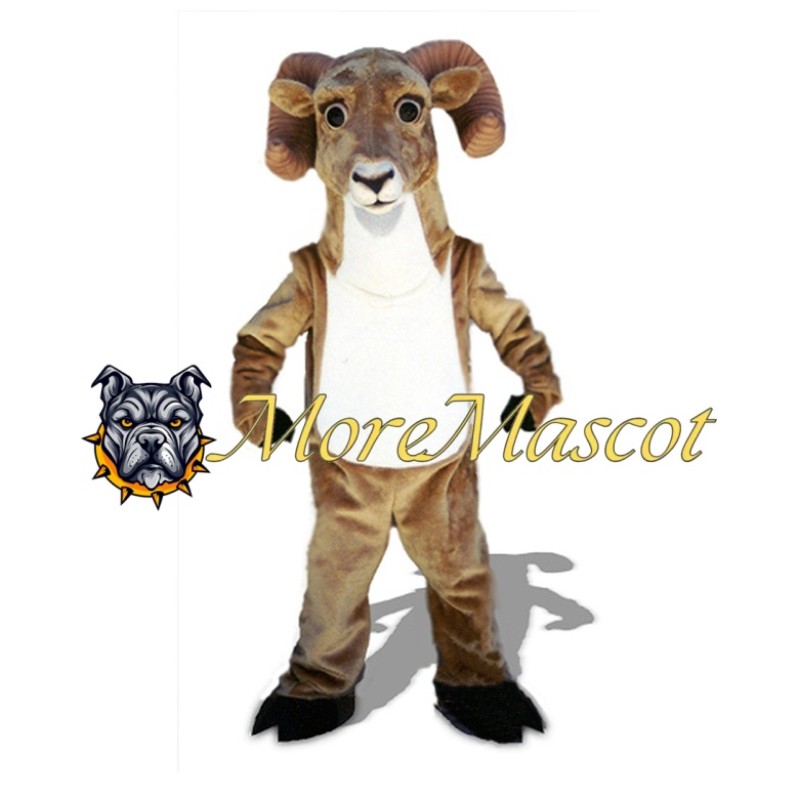 Power Brown Goat Mascot Costume