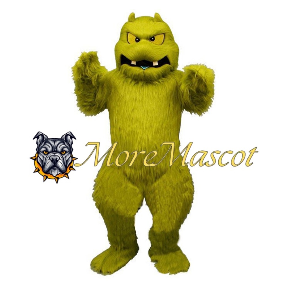Plush Green Monster Mascot Costume