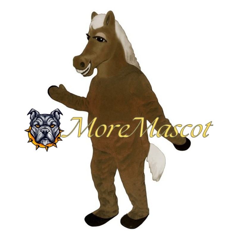 Smile Brown Horse Mascot Costume