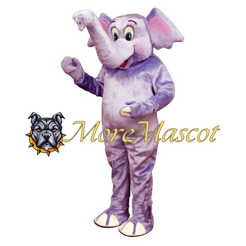 Purple Elephant Girl Mascot Costume