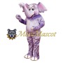 Purple Elephant Girl Mascot Costume
