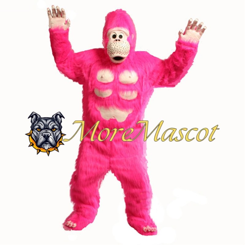 Pink Orangutan Mascot Costume