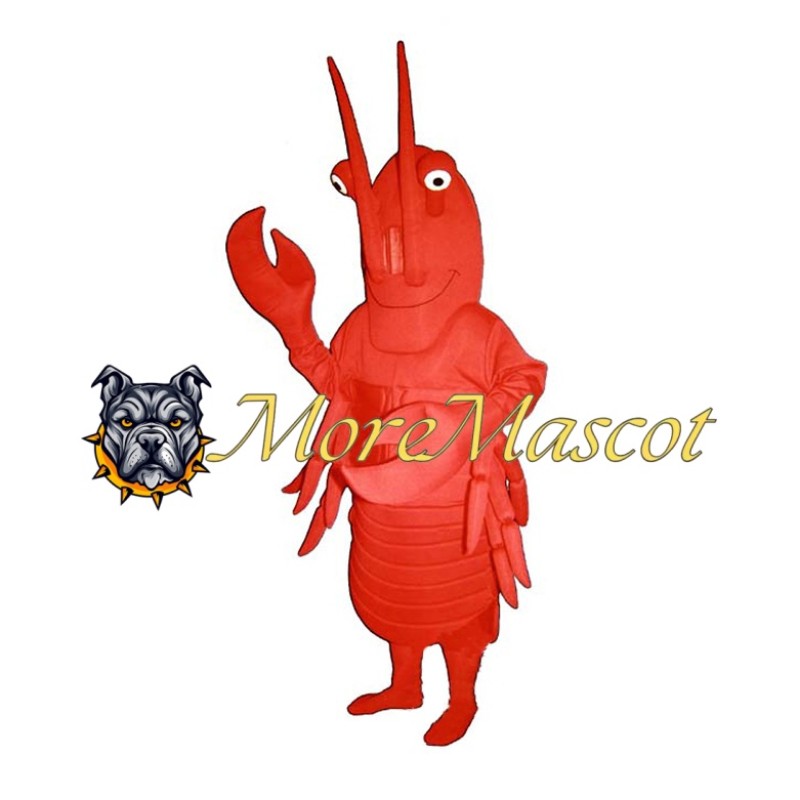 Red Shrimp Cartoon Mascot Costume