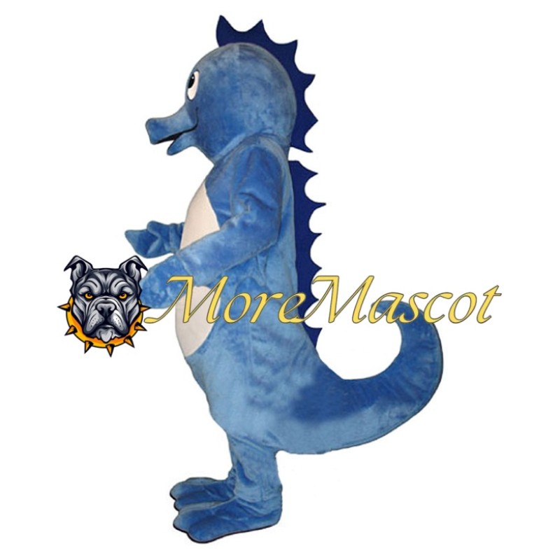Blue Seahorse Adult Mascot Costume