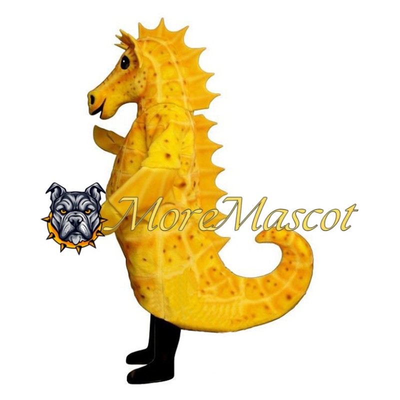 Yellow Seahorse Mascot Costume
