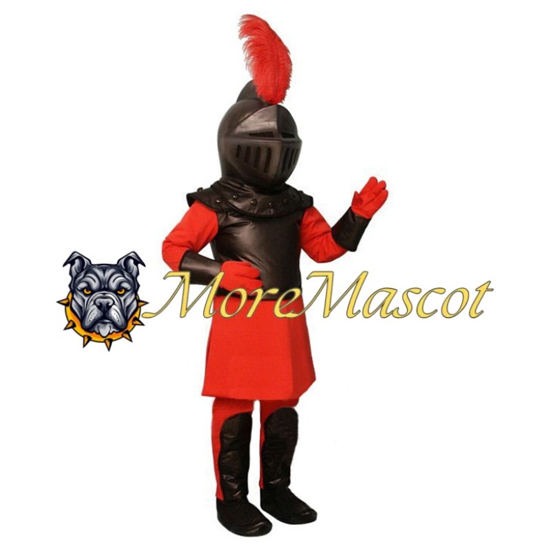 Red and Black Warrior Mascot Costume