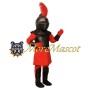 Red and Black Warrior Mascot Costume