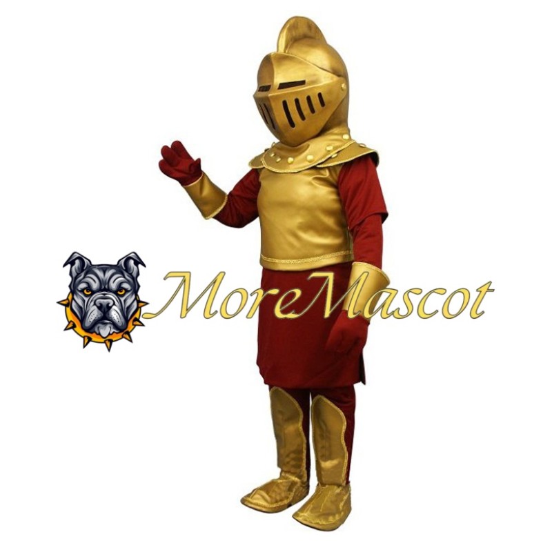 Red and Golden Warrior Mascot Costume