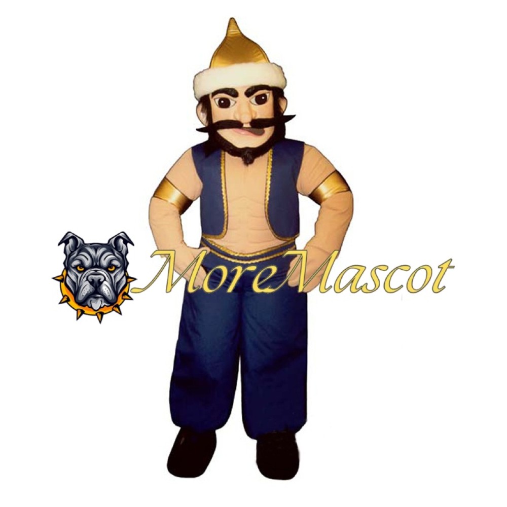 Mustache Warrior Mascot Costume