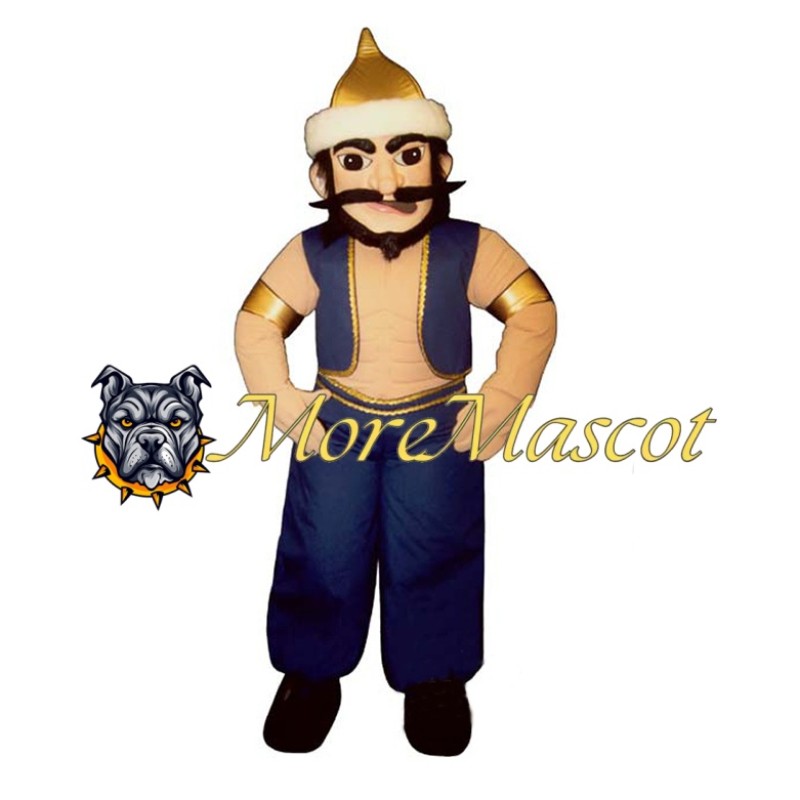 Mustache Warrior Mascot Costume