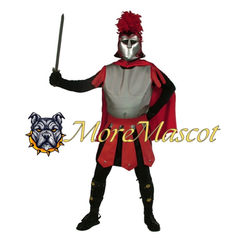 Red & Silver Knight Mascot Costume