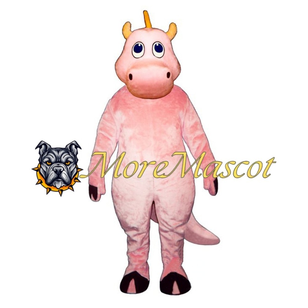 Cute Pink Dragon Mascot Costume